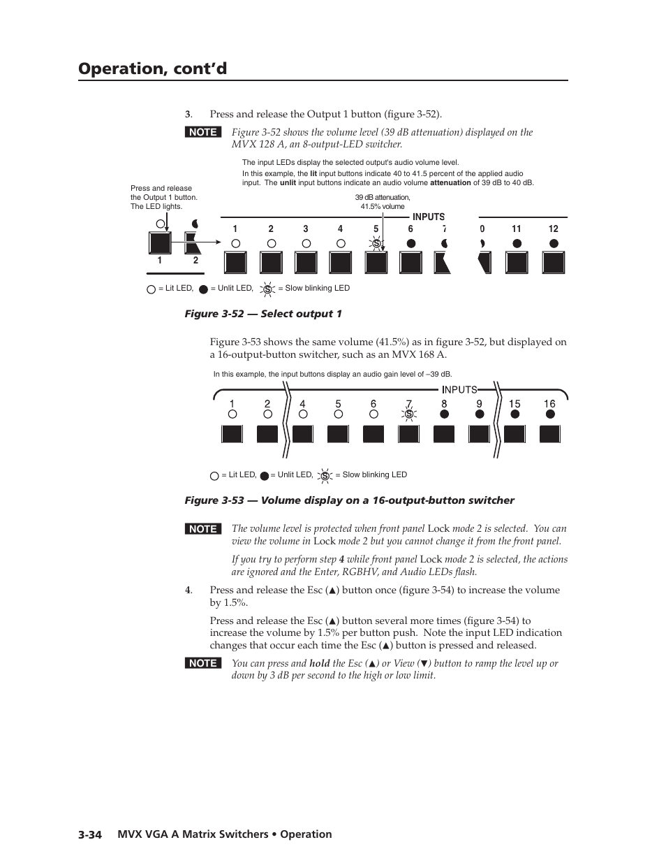 Preliminar y, Operation, cont’d | Extron Electronics MVX VGA A User Guide User Manual | Page 57 / 107