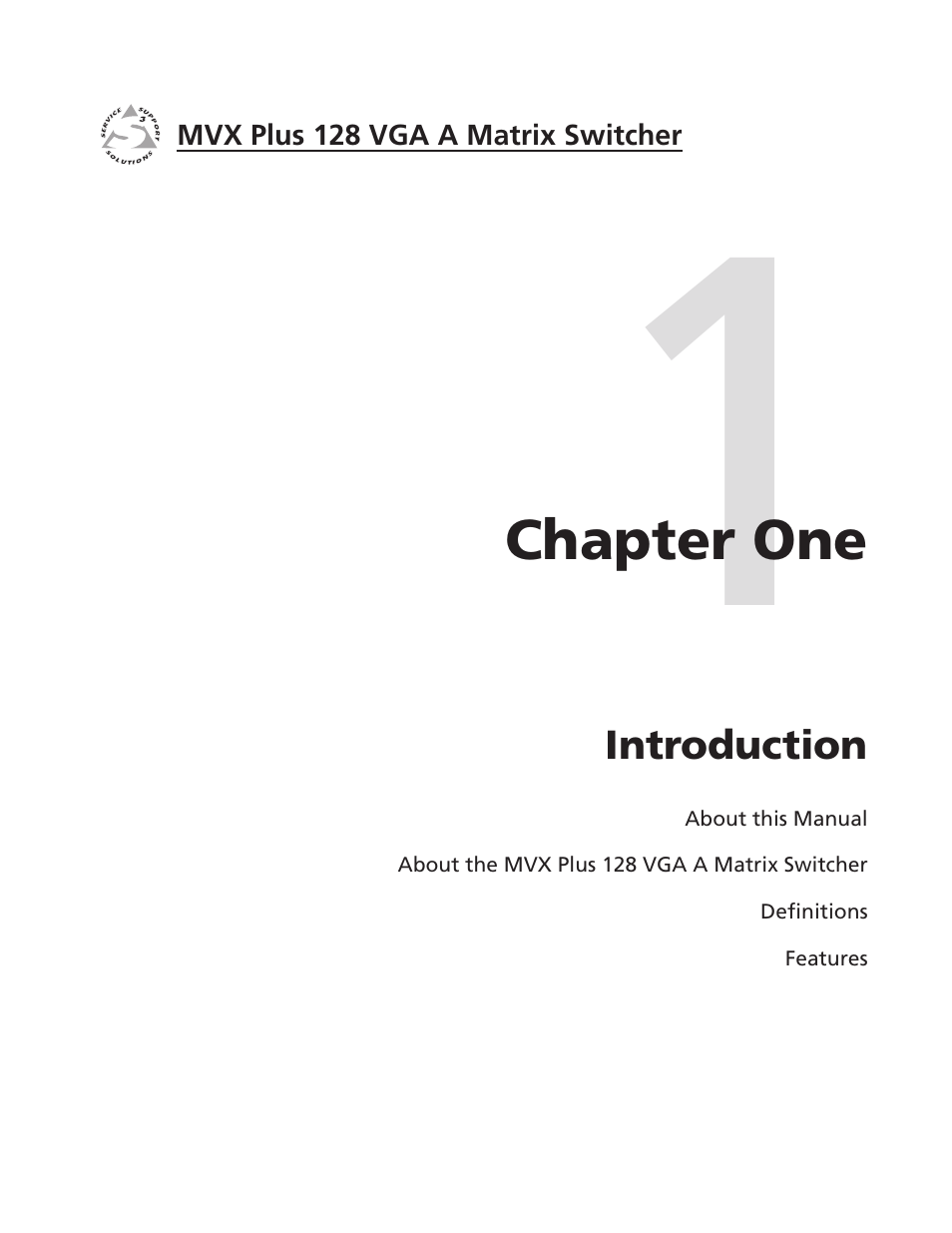 Chapter one • introduction | Extron Electronics MVX Plus 128 VGA A User Guide User Manual | Page 13 / 162