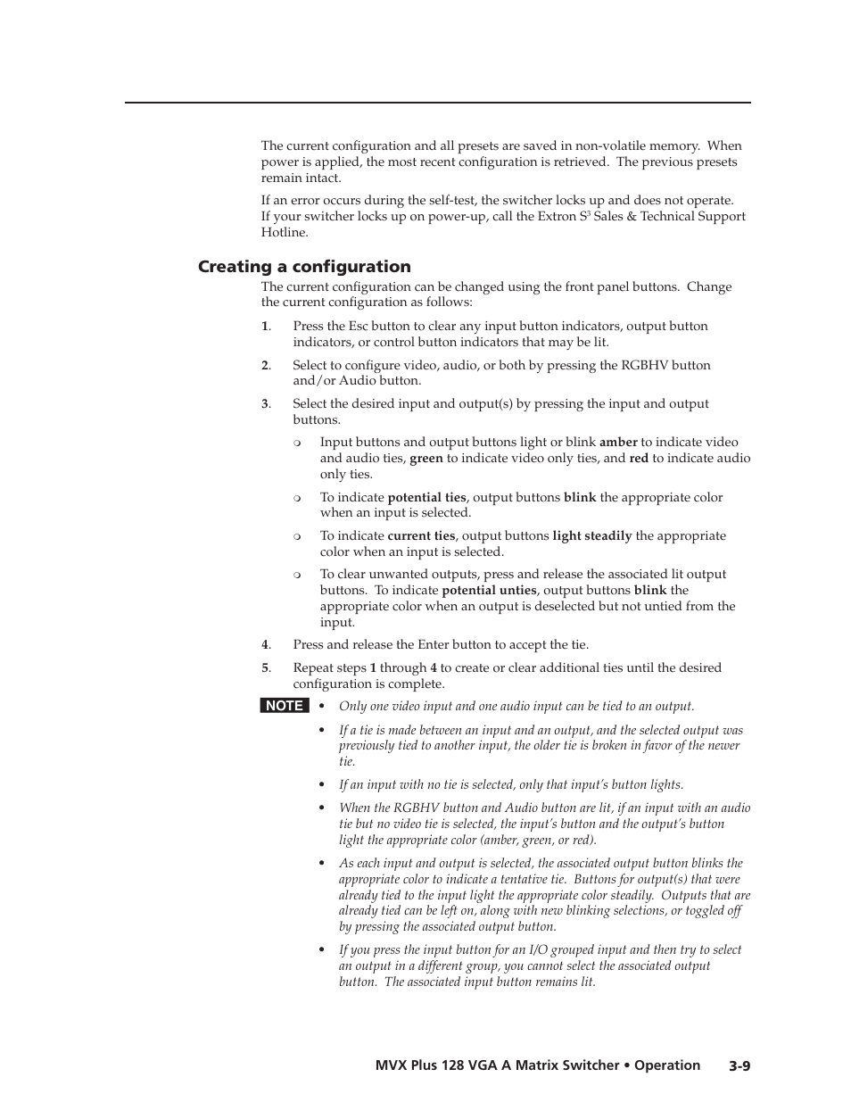 Creating a configuration, Creating.a.configuration, Preliminar y | Extron Electronics MVX Plus 128 VGA A User Guide User Manual | Page 35 / 162