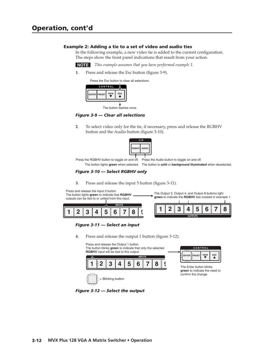 Preliminar y, Operation, cont’d | Extron Electronics MVX Plus 128 VGA A User Guide User Manual | Page 38 / 162