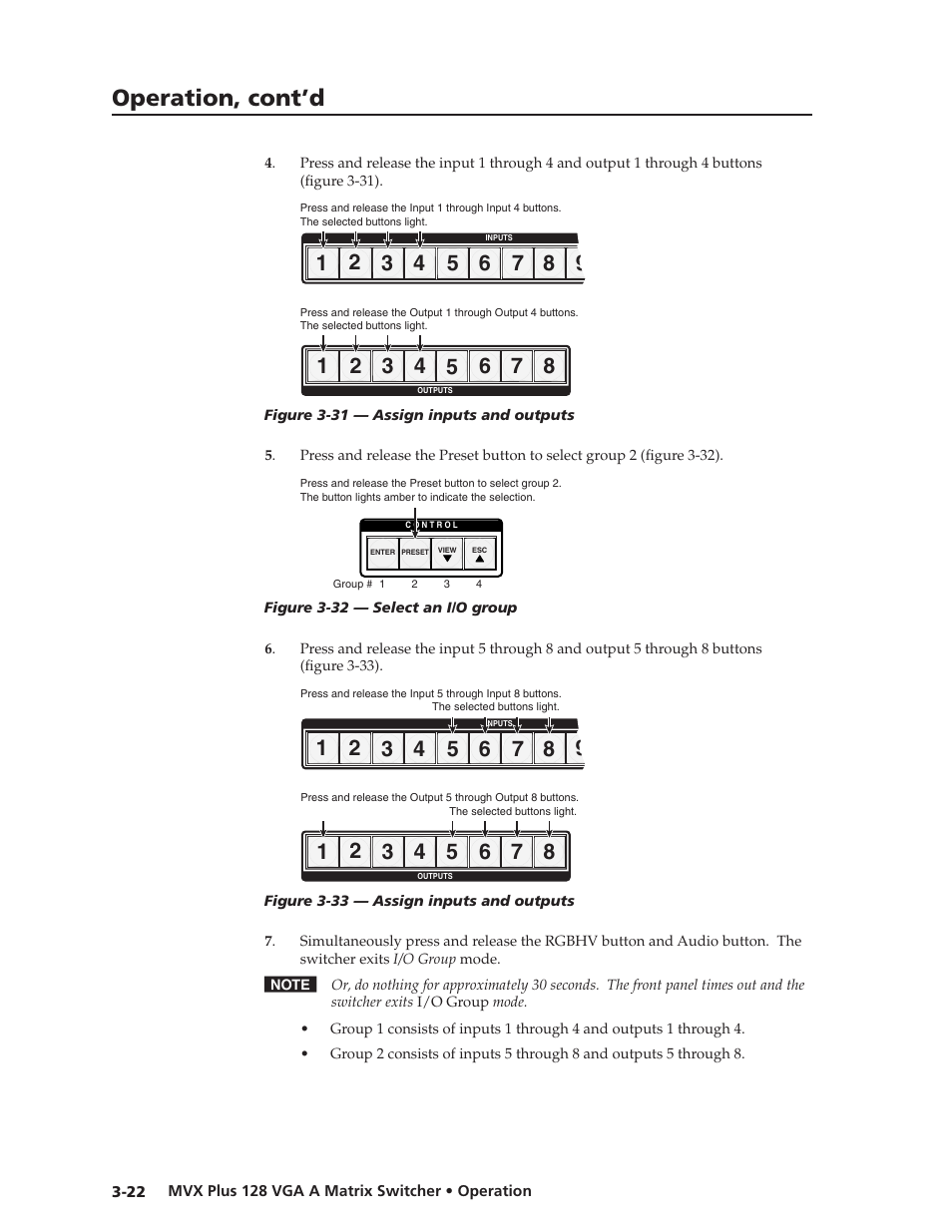 Preliminar y, Operation, cont’d | Extron Electronics MVX Plus 128 VGA A User Guide User Manual | Page 48 / 162