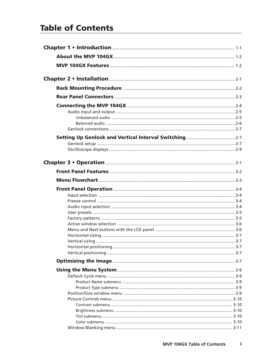 Extron Electronics MVP 104GX User Guide User Manual | Page 5 / 54