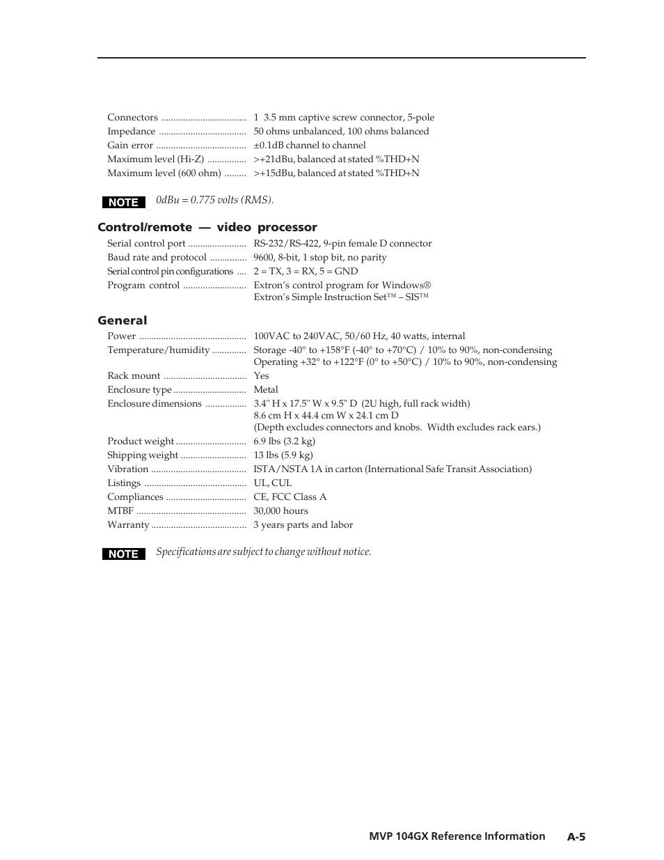 Extron Electronics MVP 104GX User Guide User Manual | Page 51 / 54