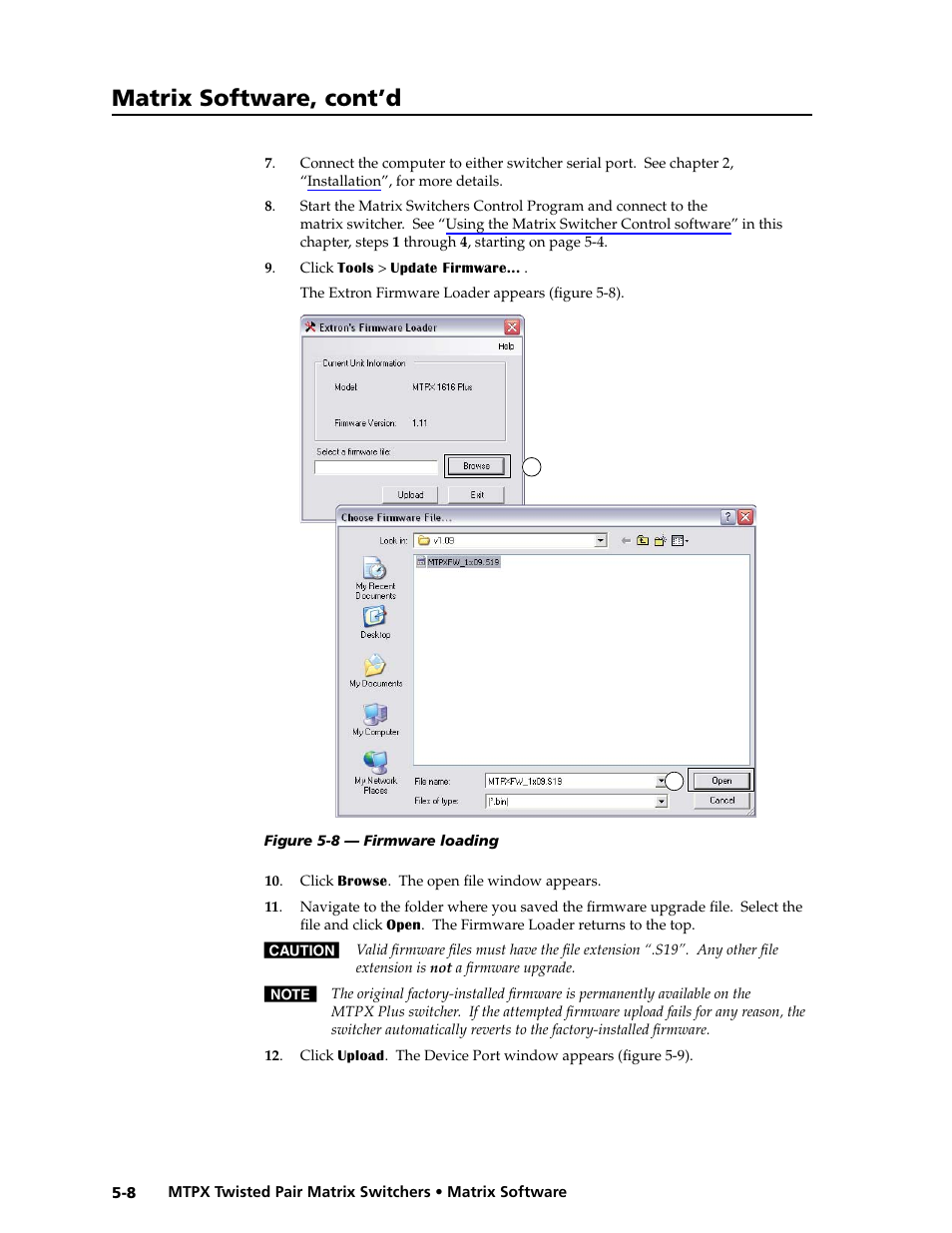 Preliminar y, Matrix software, cont’d | Extron Electronics MTPX Series User Guide User Manual | Page 102 / 124