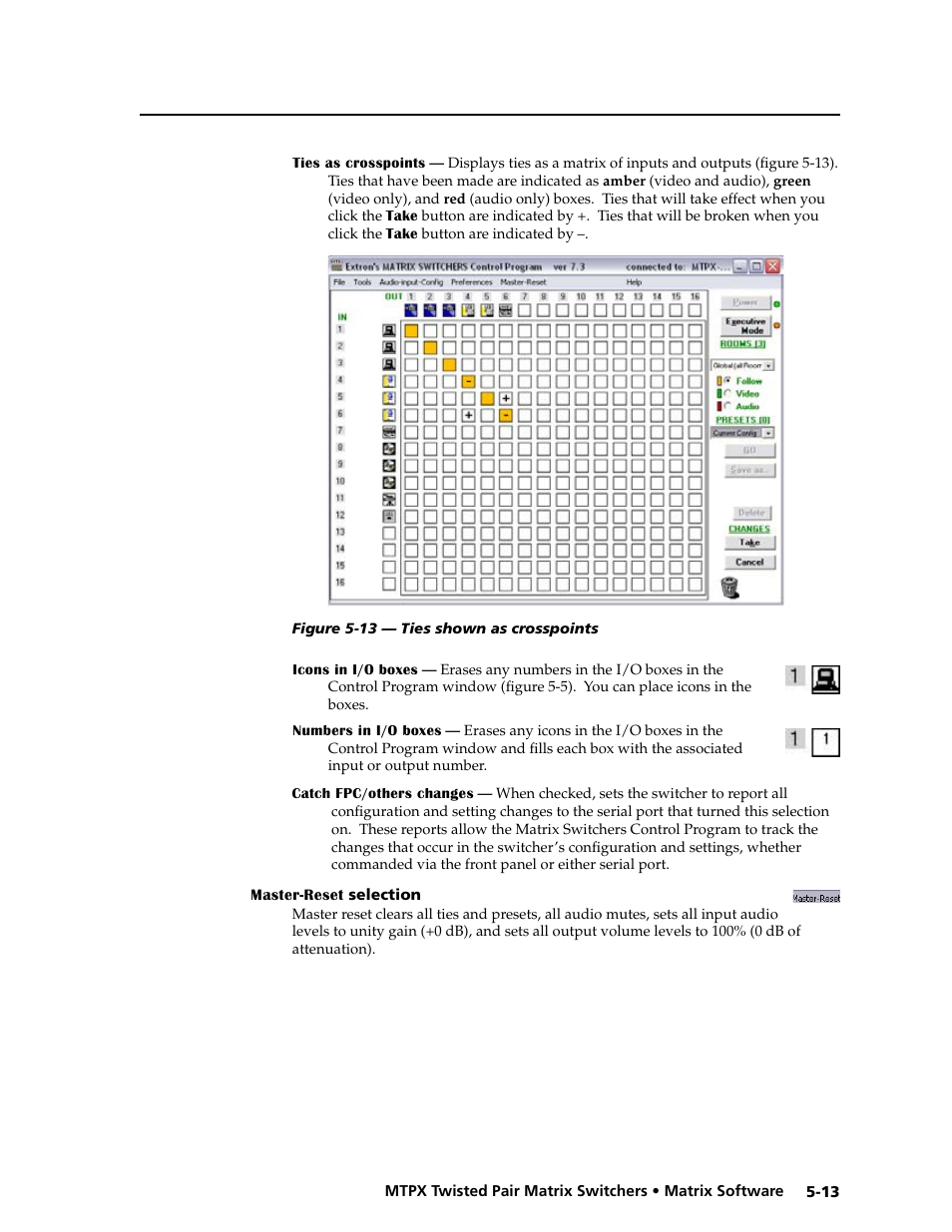 Master-reset selection, Master-reset selection -13, Preliminar y | Extron Electronics MTPX Series User Guide User Manual | Page 107 / 124