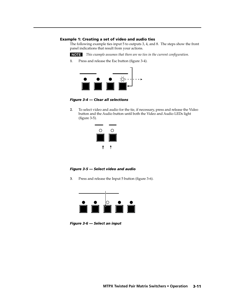 Example 1: creating a set of video and audio ties, Preliminar y | Extron Electronics MTPX Series User Guide User Manual | Page 37 / 124