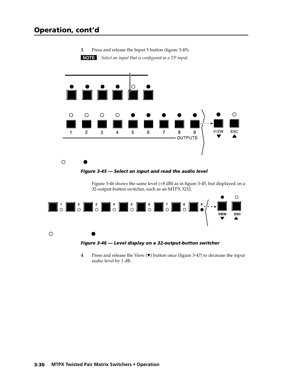 Preliminar y, Operation, cont’d | Extron Electronics MTPX Series User Guide User Manual | Page 56 / 124