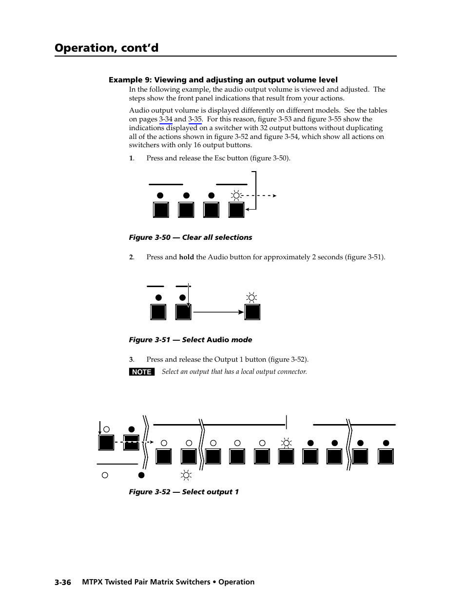 Preliminar y, Operation, cont’d | Extron Electronics MTPX Series User Guide User Manual | Page 62 / 124