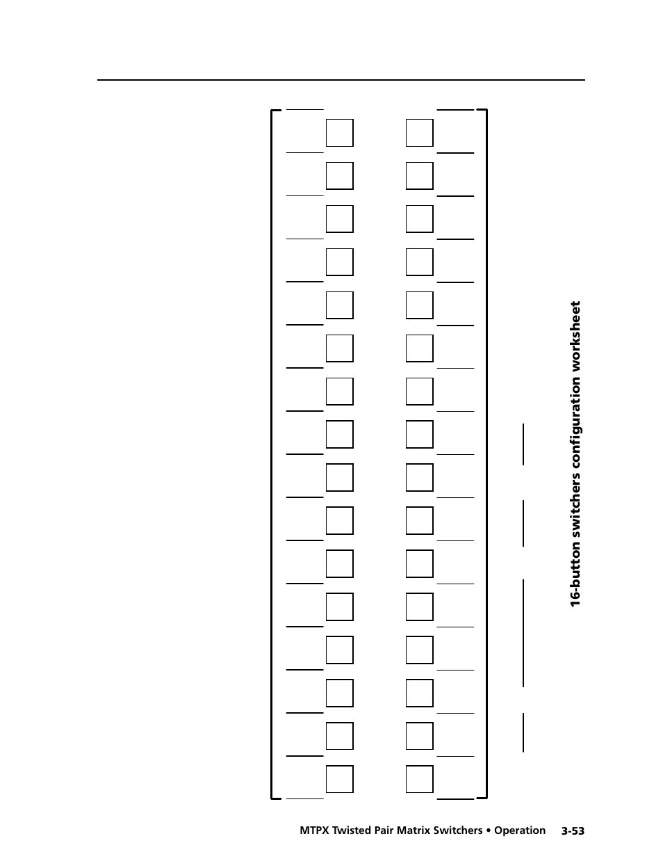 Button switchers configuration worksheet, Button switchers configuration worksheet -53, Preliminar y | Extron Electronics MTPX Series User Guide User Manual | Page 79 / 124