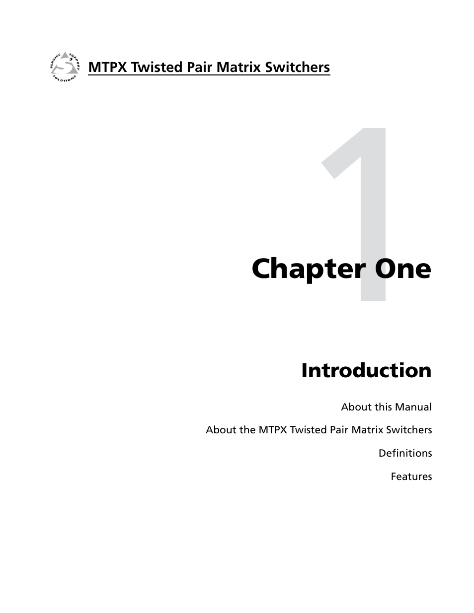 Chapter 1 • introduction, Chapter one • introduction | Extron Electronics MTPX Series User Guide User Manual | Page 9 / 124