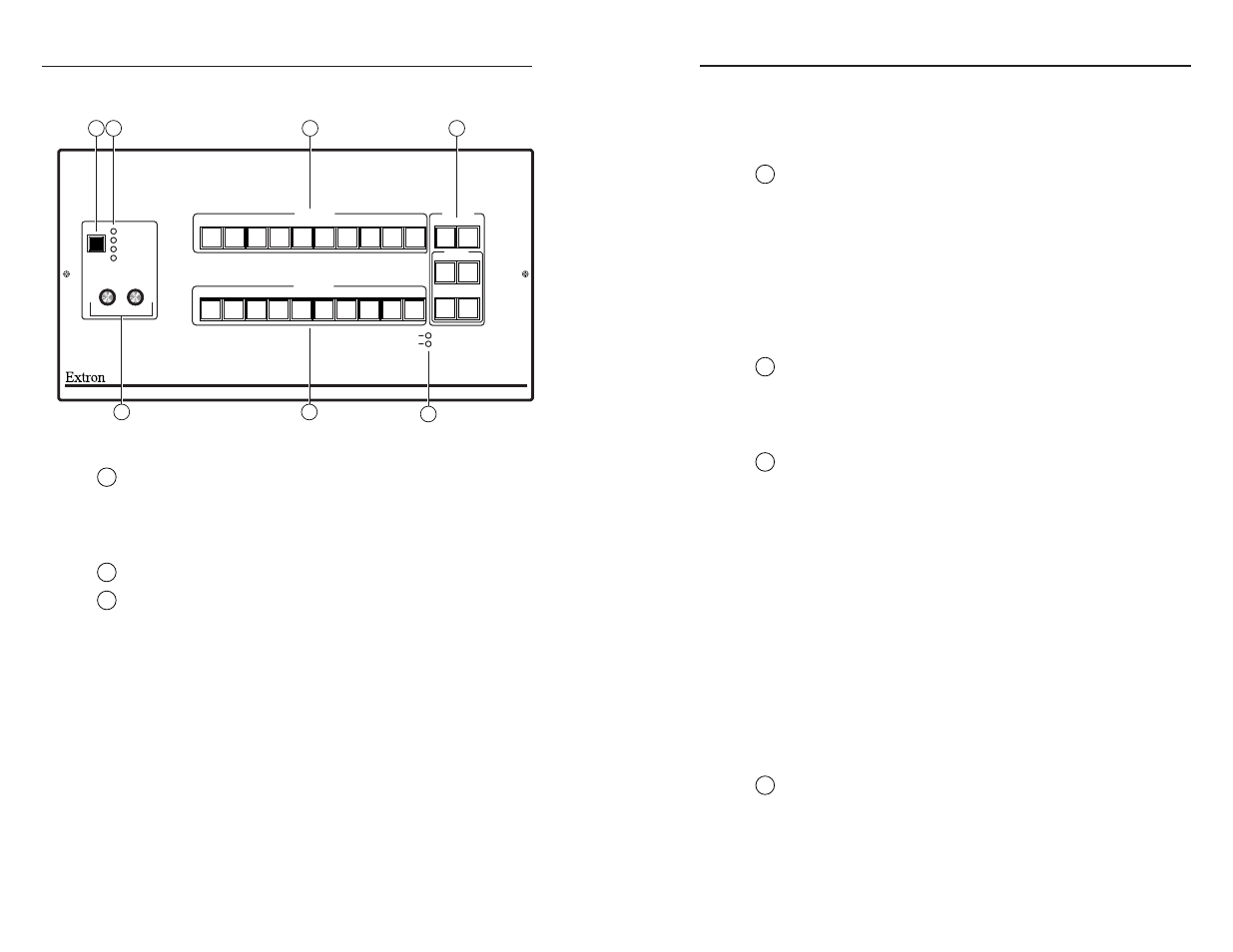 Operation, Operation, cont’d, Top panel controls | Extron Electronics RCP 1000 User Manual | Page 8 / 13