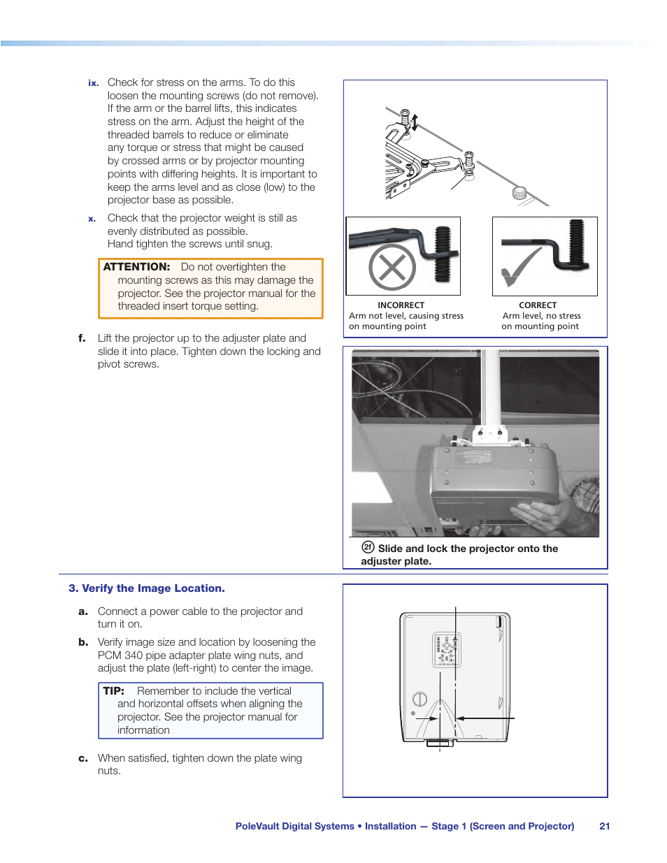 Verify the image location | Extron Electronics PoleVault Digital Switcher Systems PVS 405D User Manual | Page 27 / 84