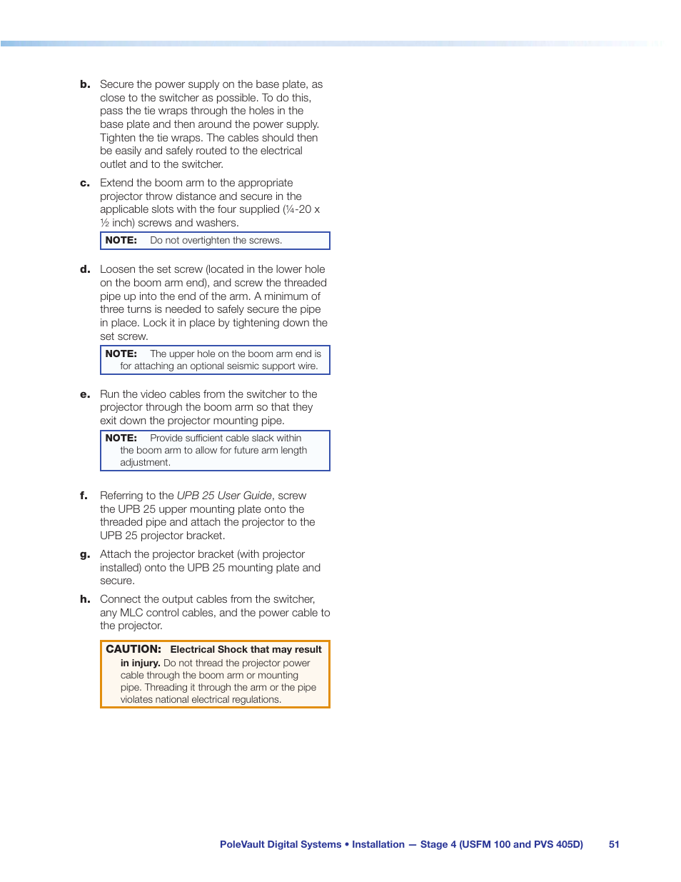 Extron Electronics PoleVault Digital Switcher Systems PVS 405D User Manual | Page 57 / 84