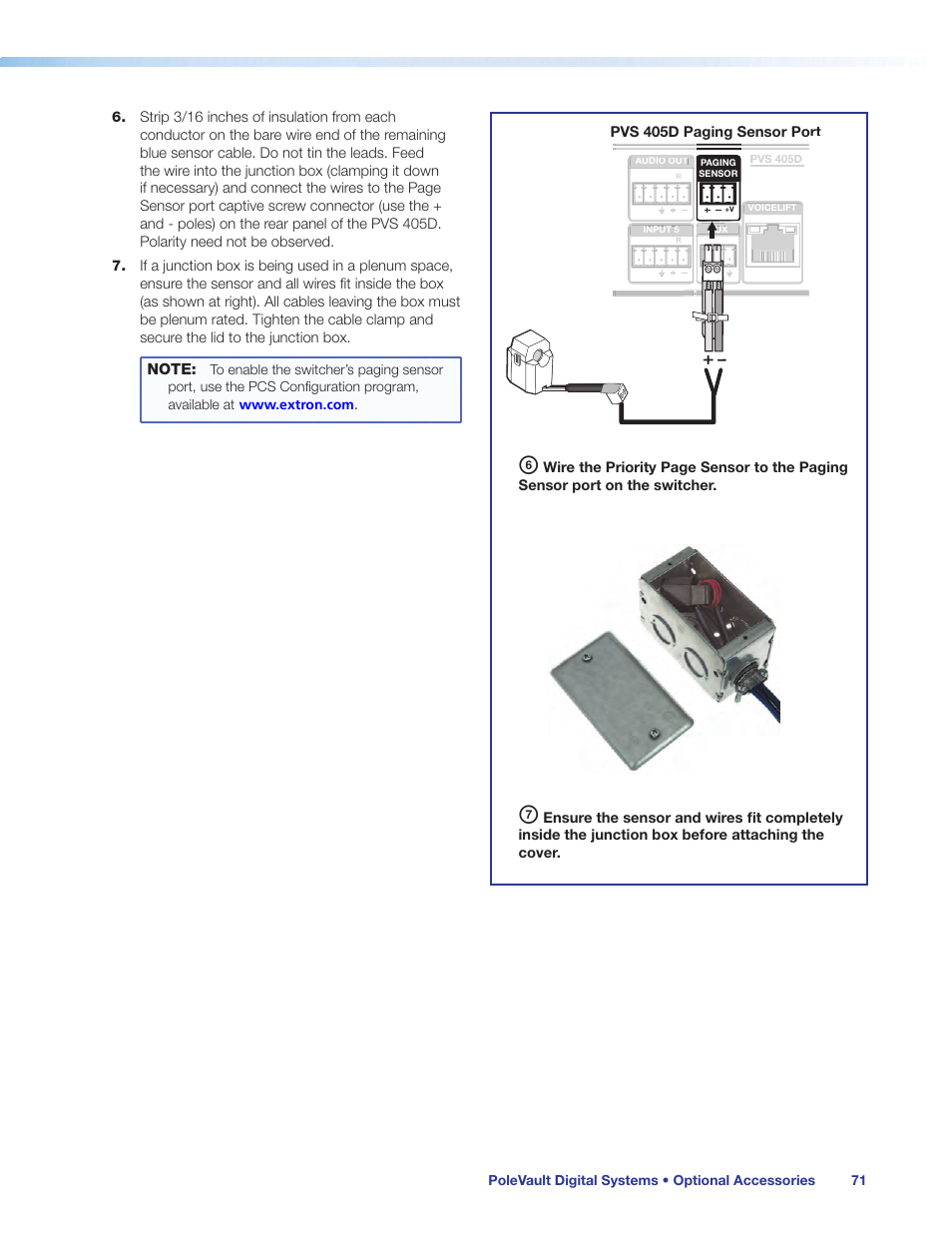Extron Electronics PoleVault Digital Switcher Systems PVS 405D User Manual | Page 77 / 84