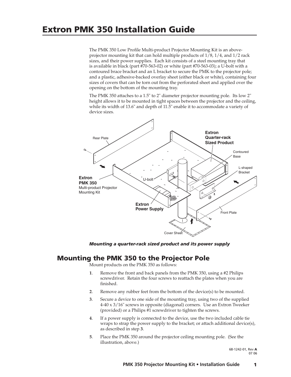 Extron Electronics PMK 350 User Manual | 4 pages