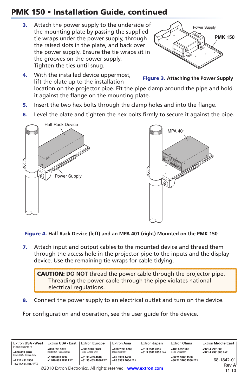 Pmk 150 • installation guide, continued, Pmk 150 | Extron Electronics PMK 150 User Manual | Page 2 / 2