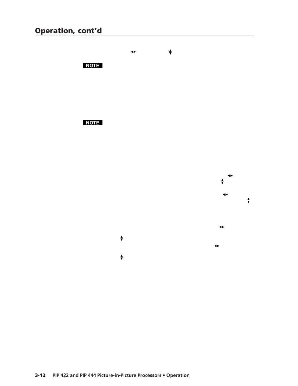 Operation, cont’d | Extron Electronics PIP 444 User Guide User Manual | Page 30 / 62