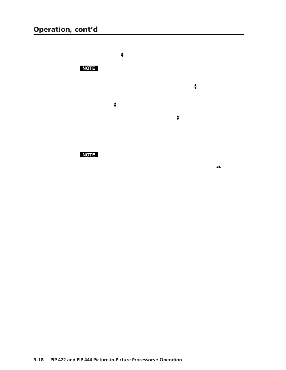 Operation, cont’d | Extron Electronics PIP 444 User Guide User Manual | Page 36 / 62