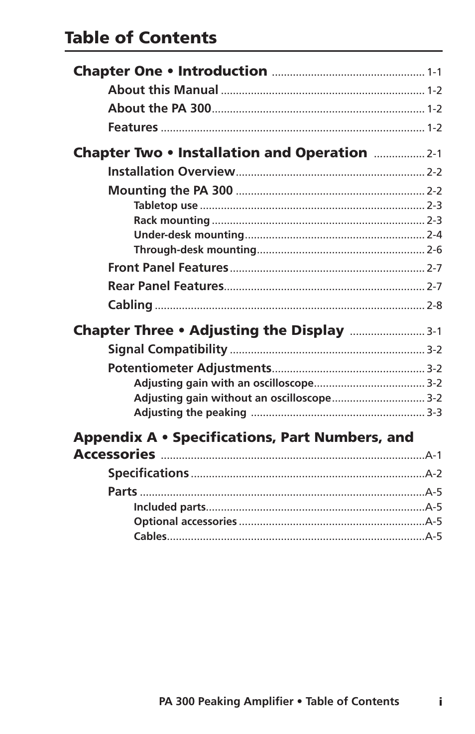 Extron Electronics PA 300 User Manual | Page 5 / 28