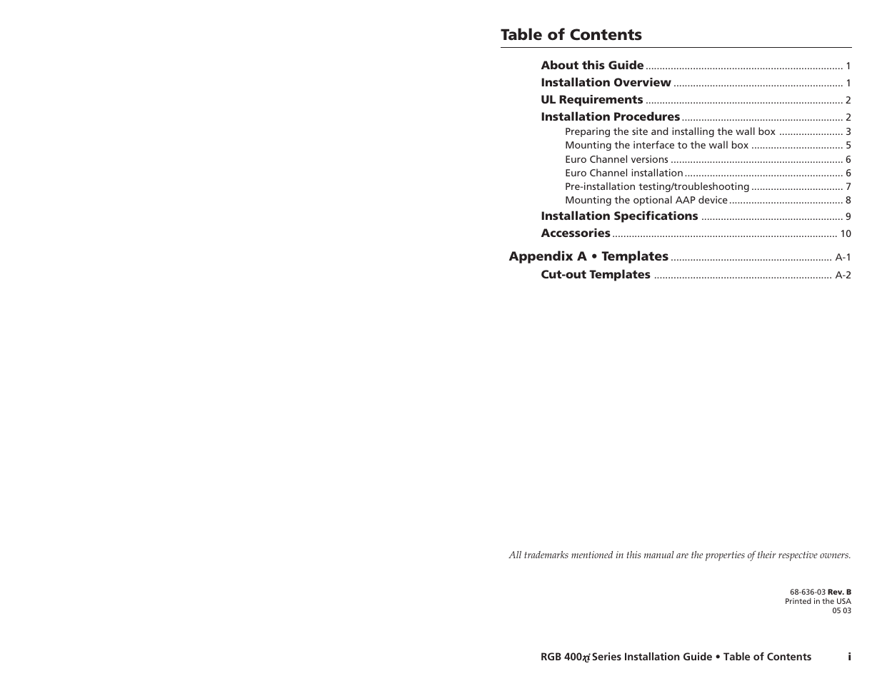 Extron Electronics RGB 400xi Series Installation User Manual | Page 3 / 11