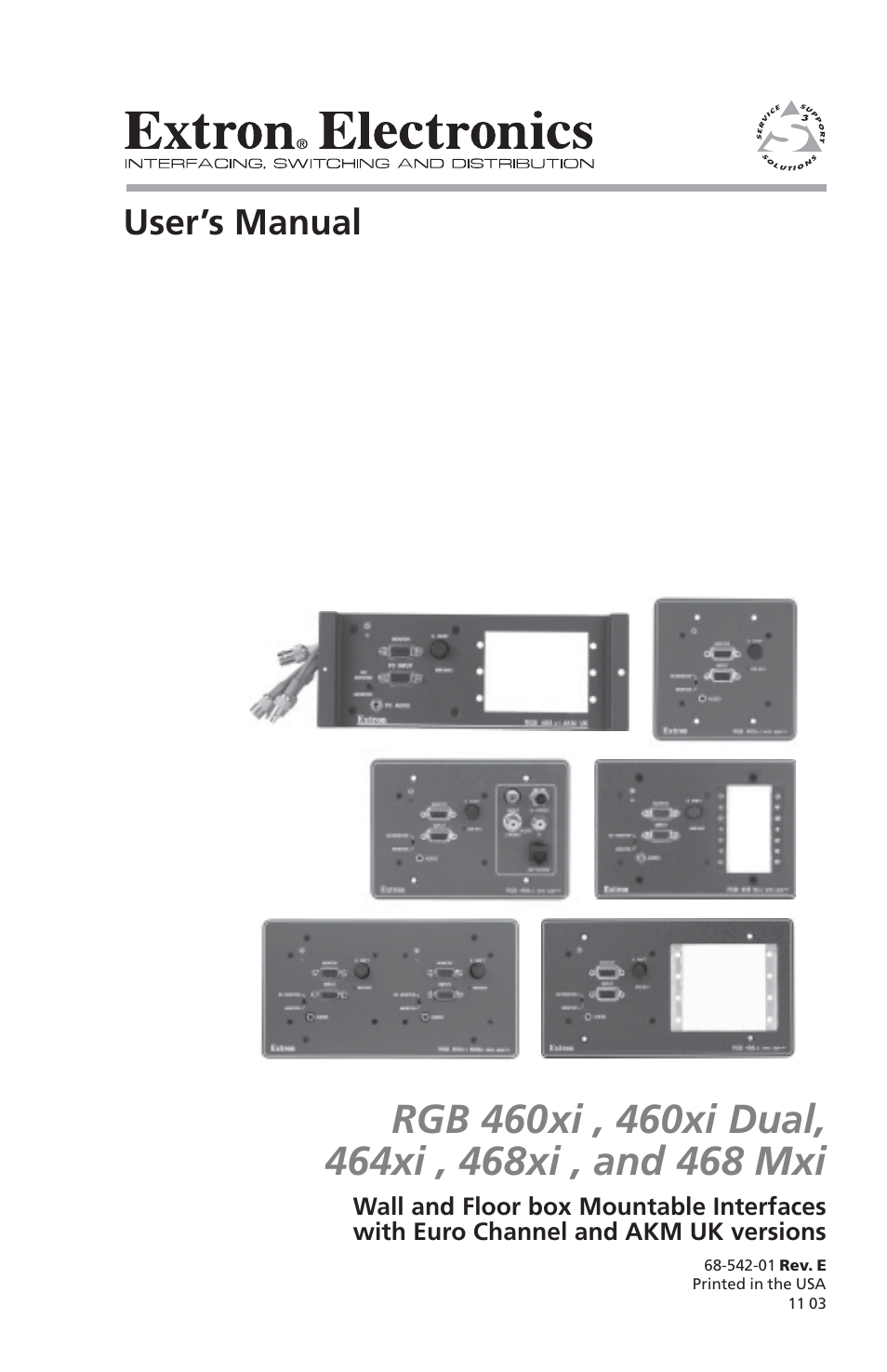 Extron Electronics RGB 400xi Series User Guide User Manual | 32 pages