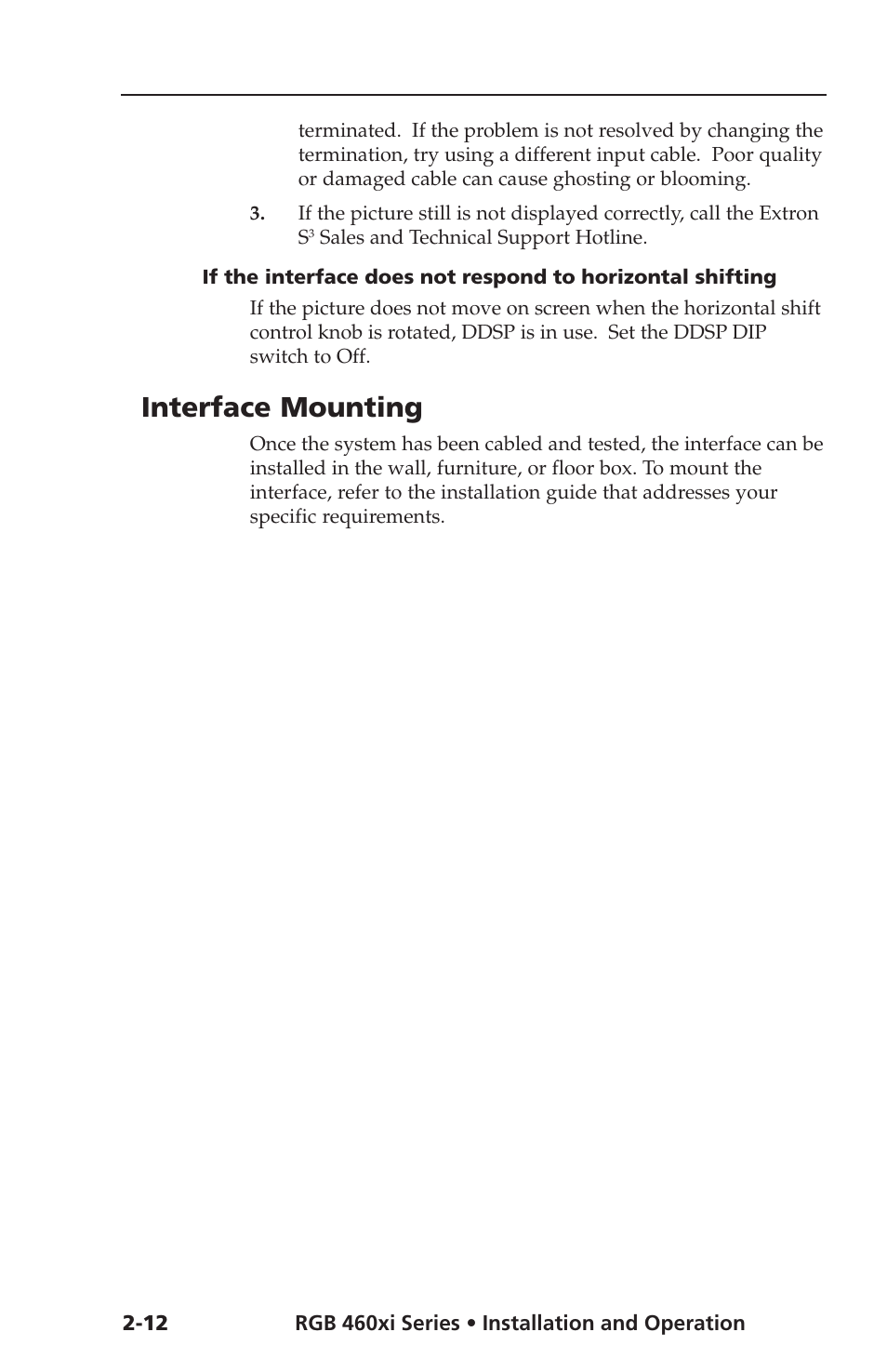 Interface mounting | Extron Electronics RGB 400xi Series User Guide User Manual | Page 20 / 32