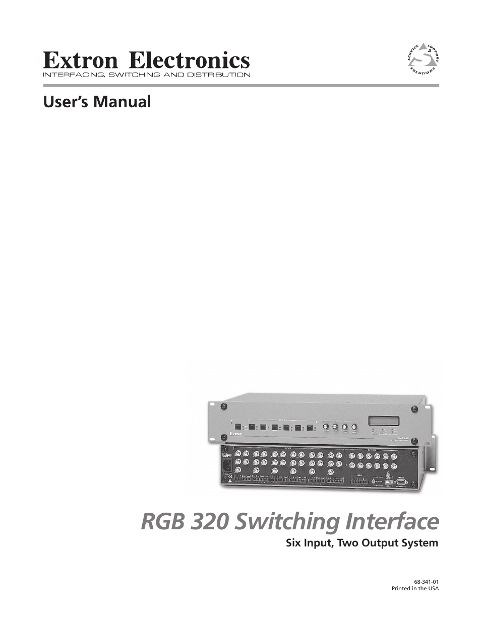 Extron Electronics RGB 320 User Manual | 40 pages