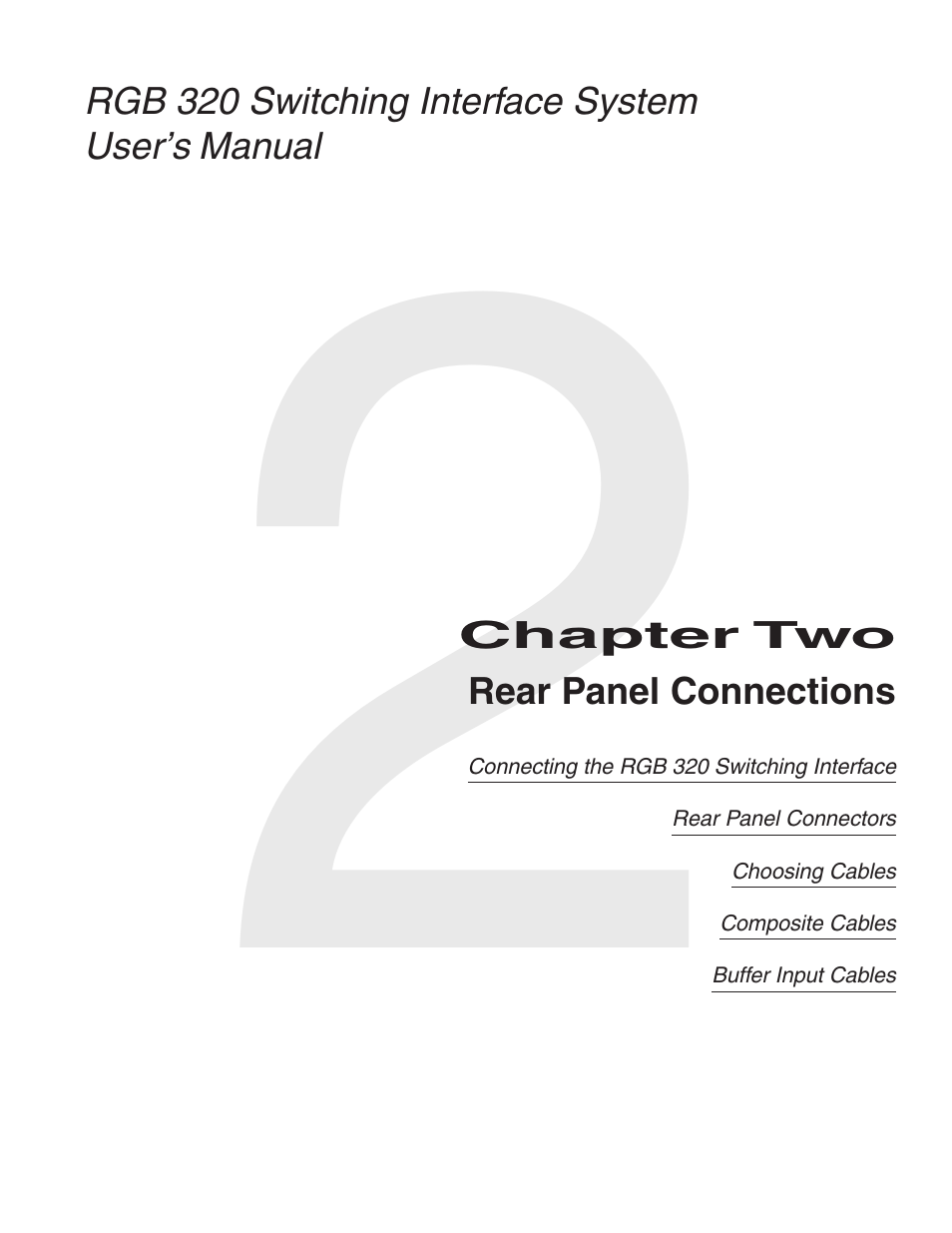 Extron Electronics RGB 320 User Manual | Page 11 / 40