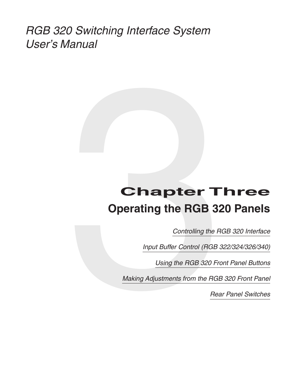 Extron Electronics RGB 320 User Manual | Page 17 / 40