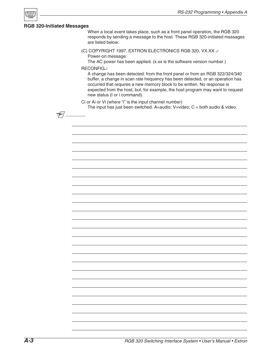 Extron Electronics RGB 320 User Manual | Page 30 / 40