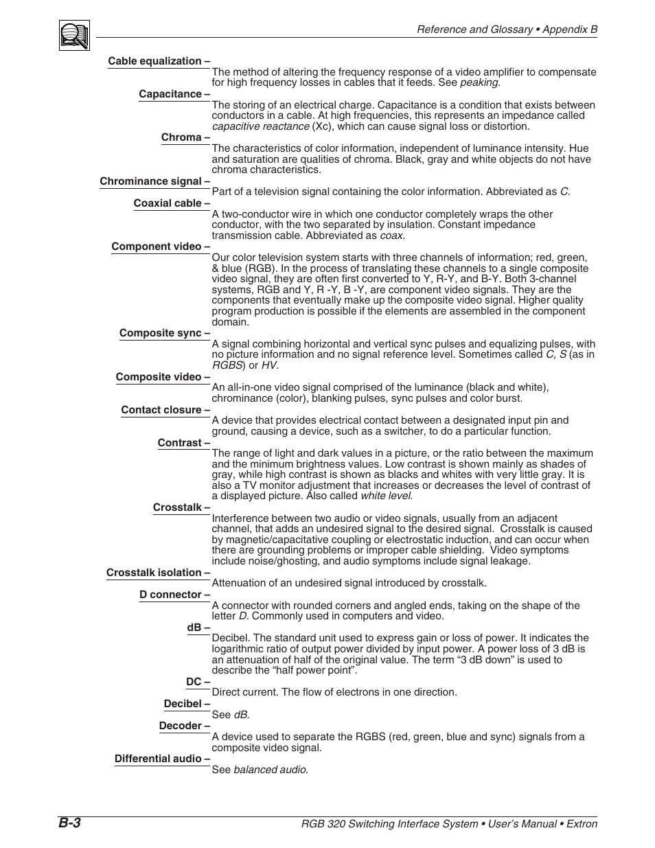 Extron Electronics RGB 320 User Manual | Page 34 / 40