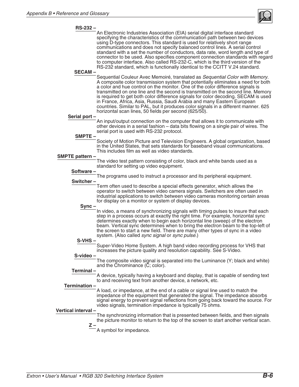 Extron Electronics RGB 320 User Manual | Page 37 / 40