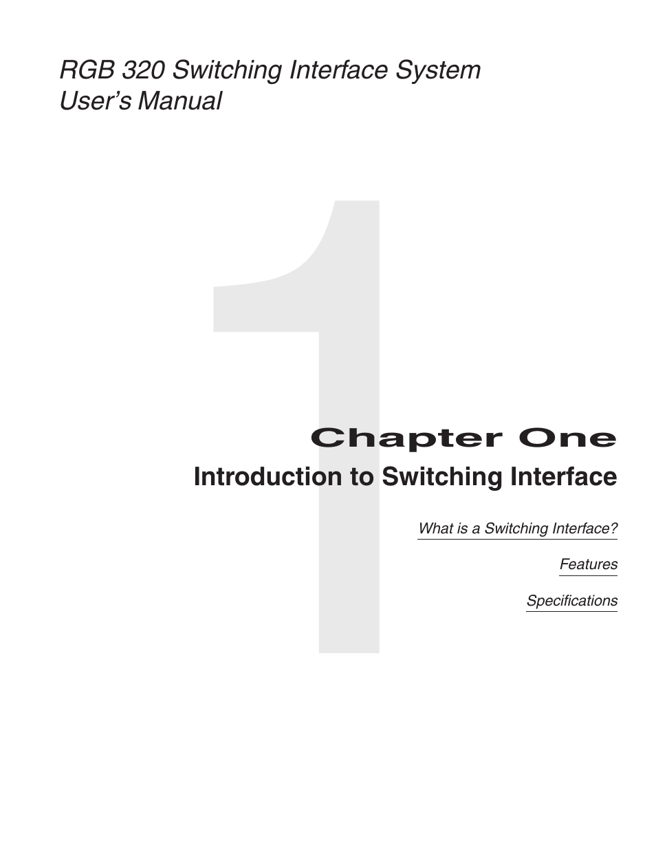 Extron Electronics RGB 320 User Manual | Page 5 / 40