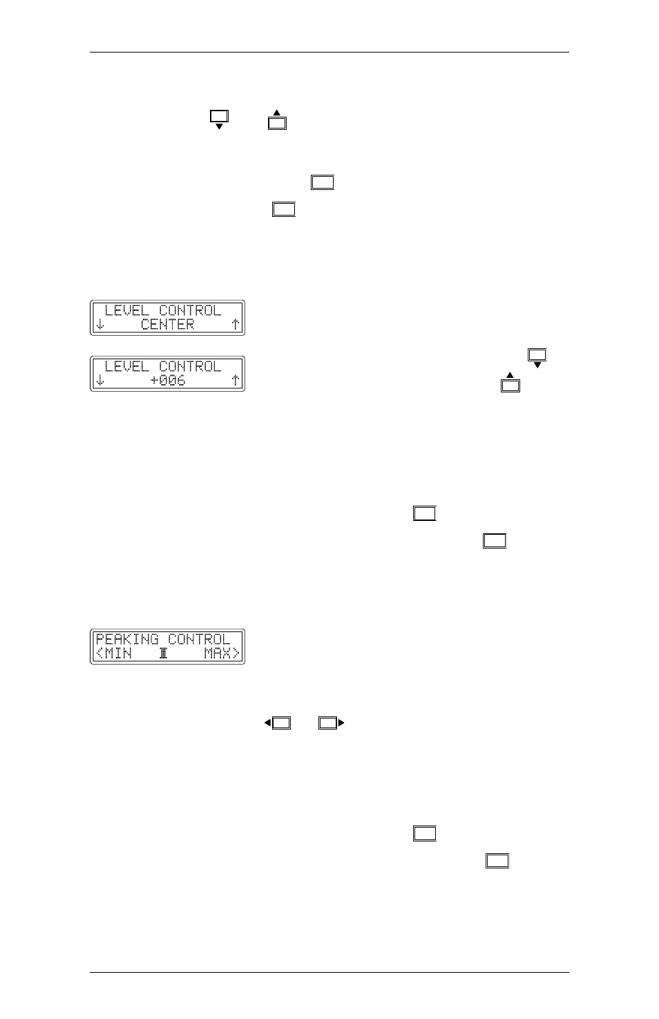 Level control menu, Peaking control menu | Extron Electronics RGB 302_304 User Manual | Page 29 / 44