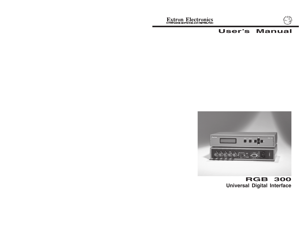 Extron Electronics RGB 300 User Manual | 31 pages