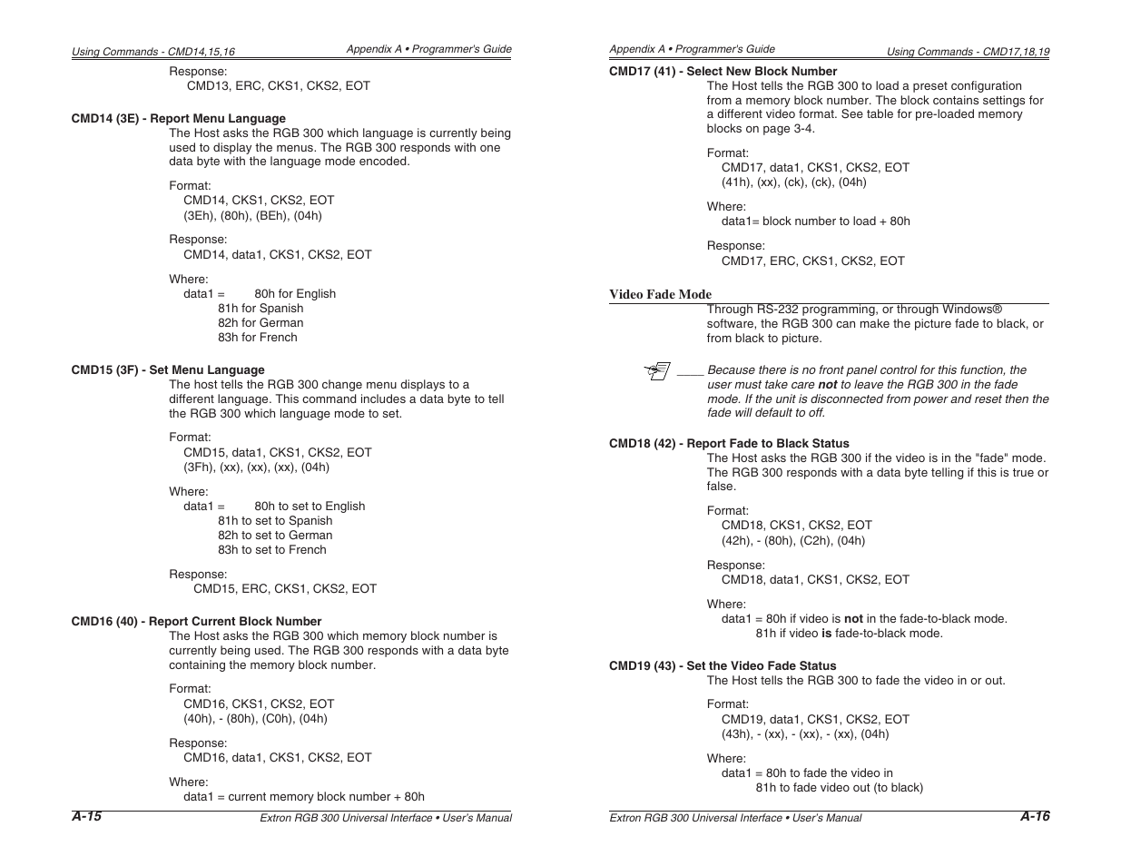 Extron Electronics RGB 300 User Manual | Page 28 / 31