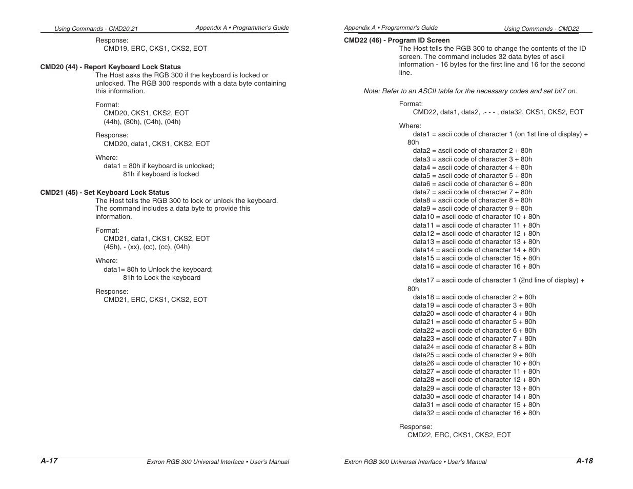 Extron Electronics RGB 300 User Manual | Page 29 / 31