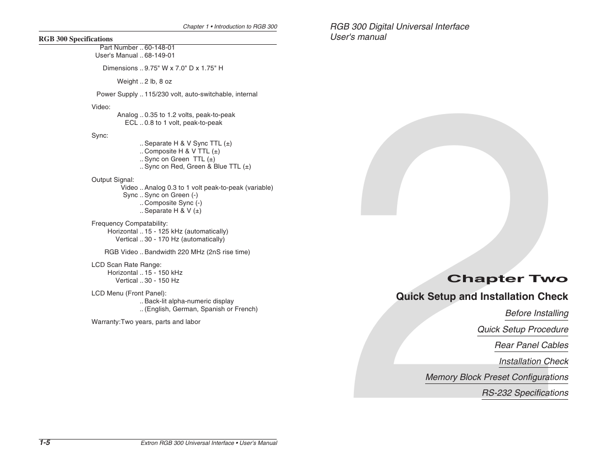 Extron Electronics RGB 300 User Manual | Page 7 / 31