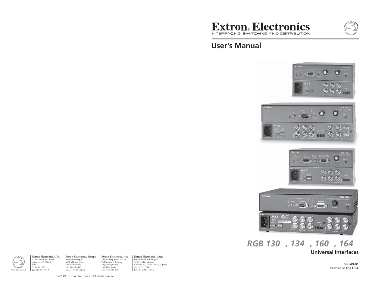 Extron Electronics RGB 164xi User Guide User Manual | 17 pages