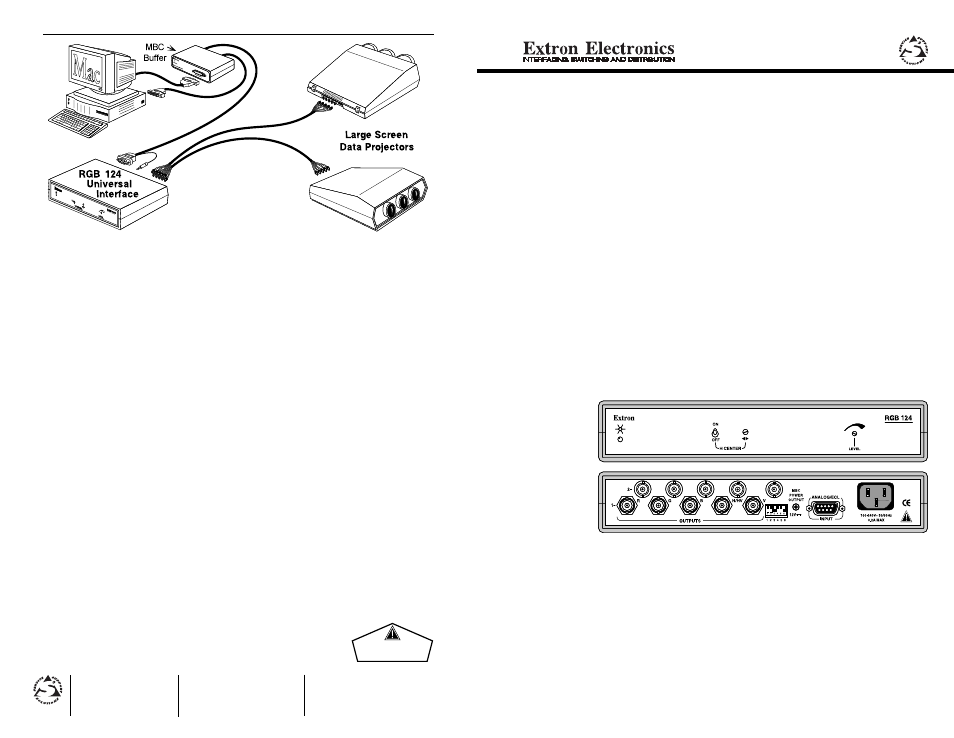 Extron Electronics RGB 124 User Guide User Manual | 2 pages