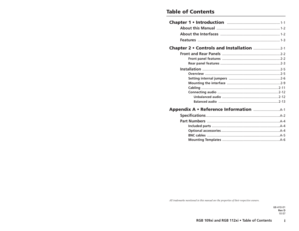 Extron Electronics RGB 112xi User Guide User Manual | Page 3 / 17