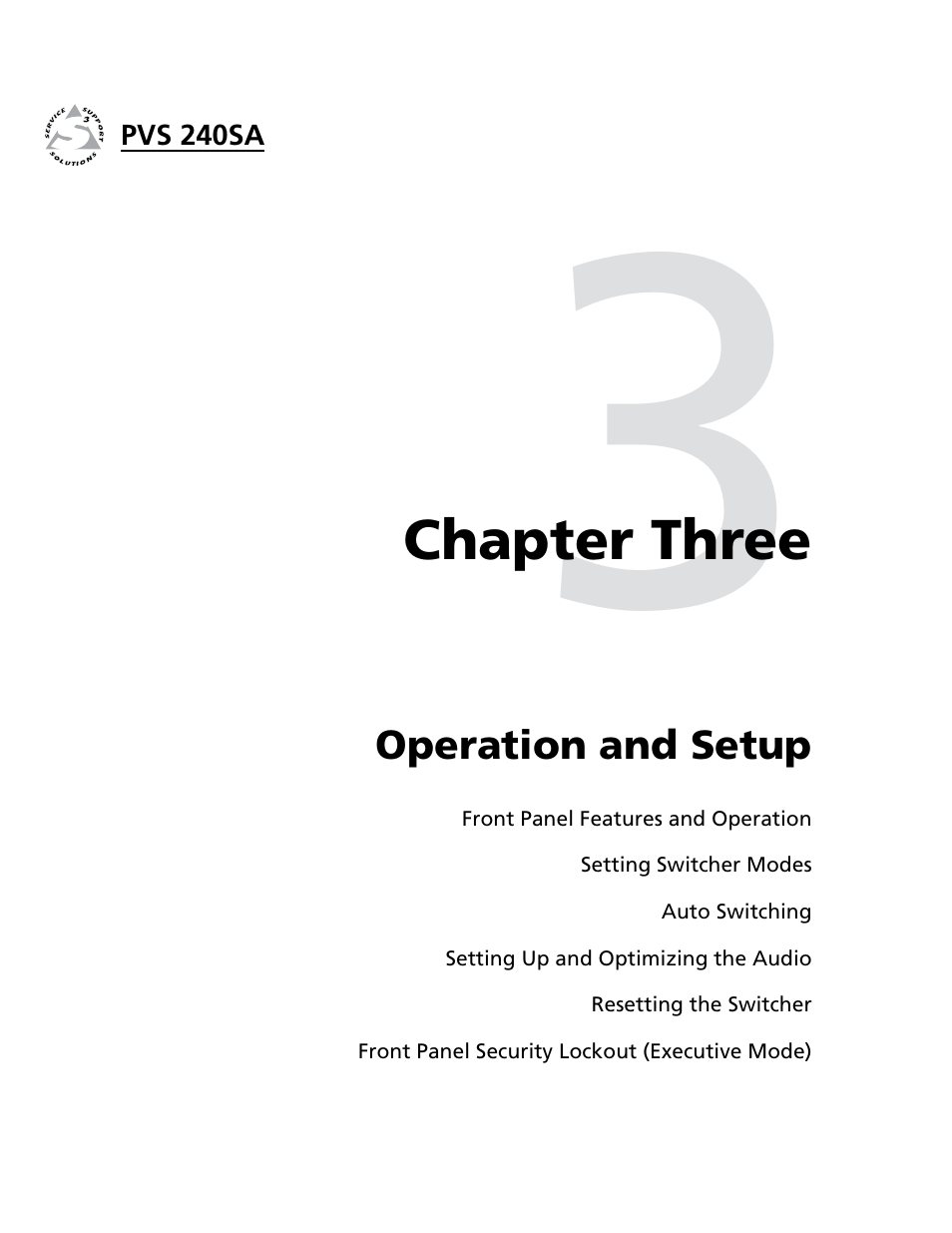 Chapter 3 operation and setup, Chapter 3 • operation and setup | Extron Electronics PVS 204SA User Guide User Manual | Page 27 / 54