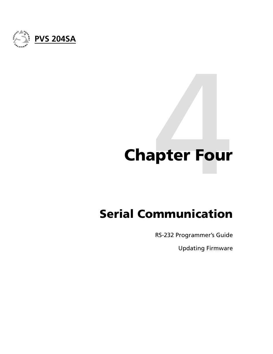 Chapter 4 • serial communication | Extron Electronics PVS 204SA User Guide User Manual | Page 35 / 54