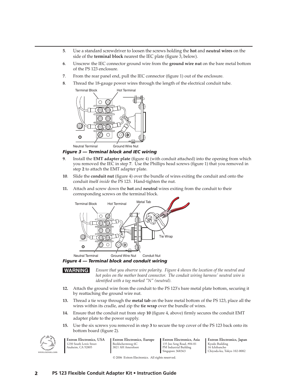 Extron Electronics PS 123 Flexible Conduit Adapter Kit User Manual | Page 2 / 2