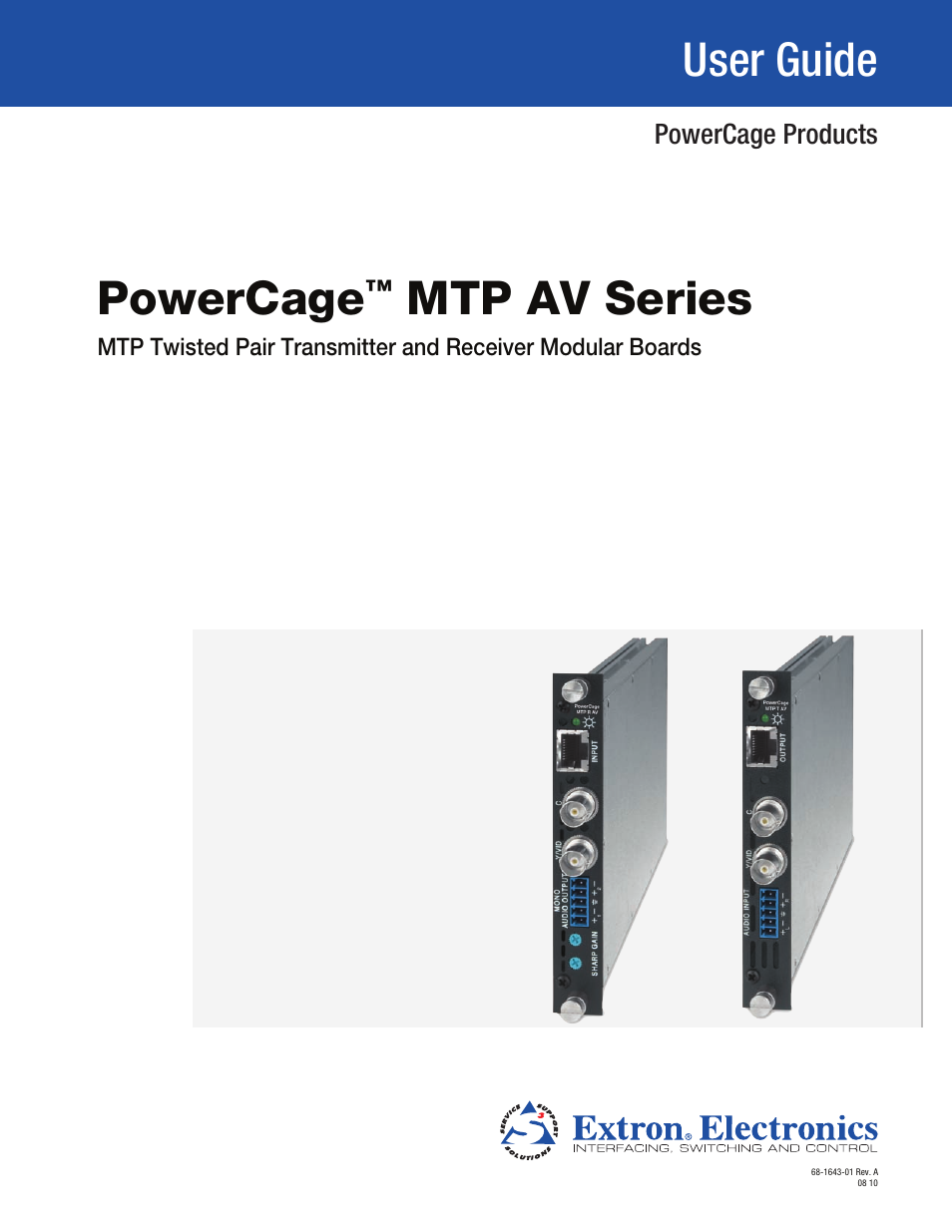 Extron Electronics PowerCage MTP AV Series User Guide User Manual | 15 pages
