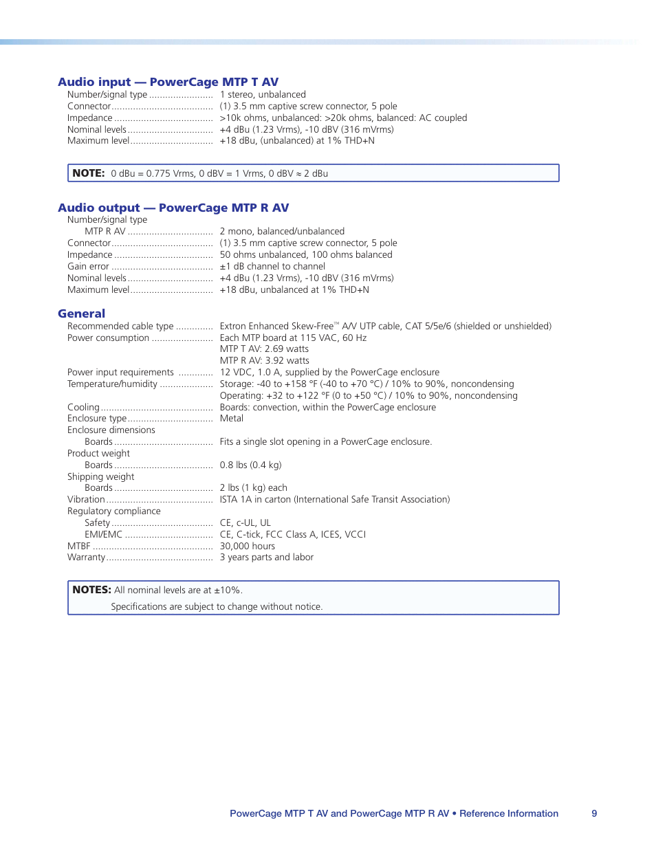 Extron Electronics PowerCage MTP AV Series User Guide User Manual | Page 13 / 15