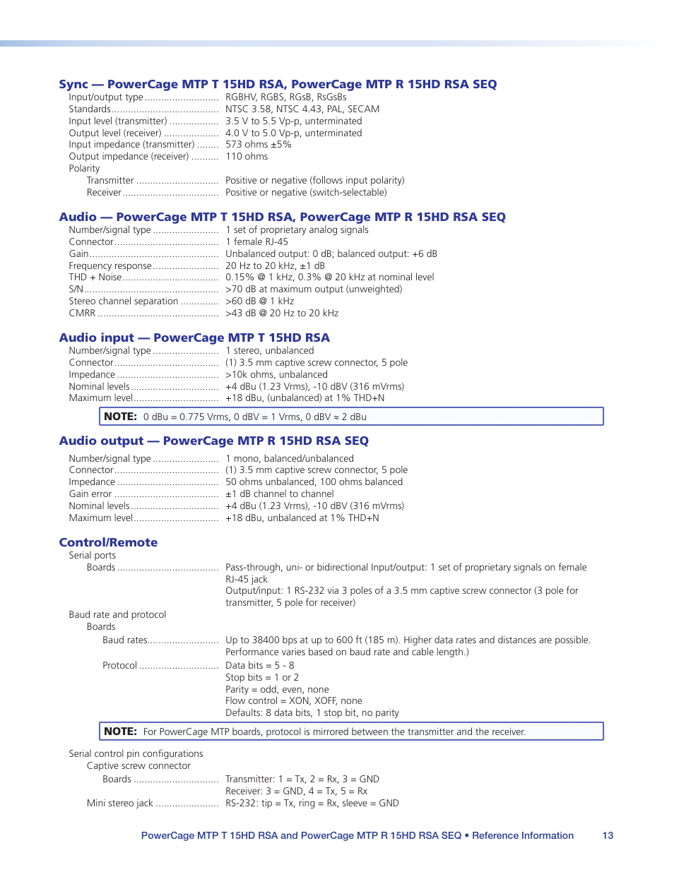 Extron Electronics PowerCage MTP 15HD RSA Series User Guide User Manual | Page 17 / 20