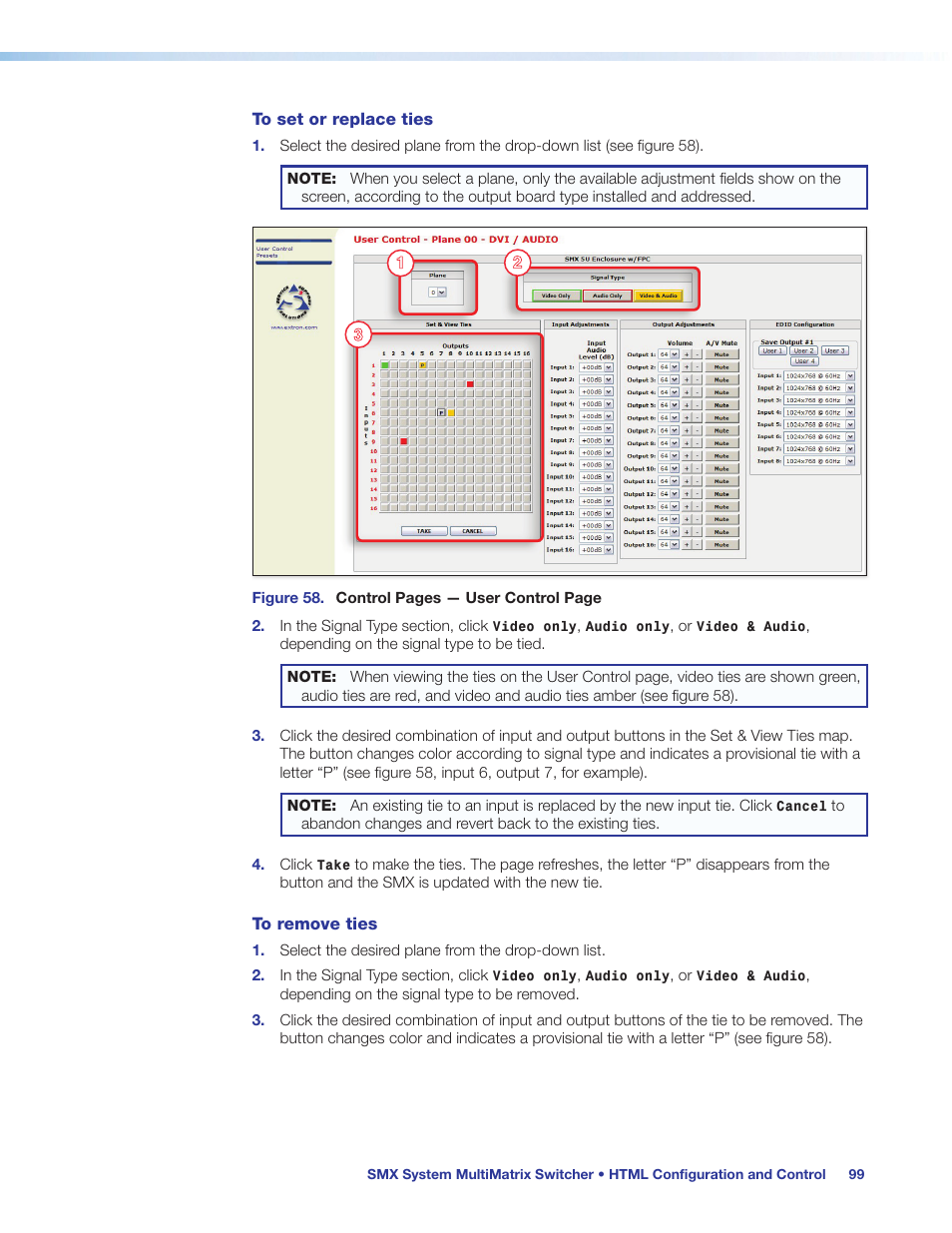 Settings (see figure | Extron Electronics SMX System User Guide User Manual | Page 105 / 124