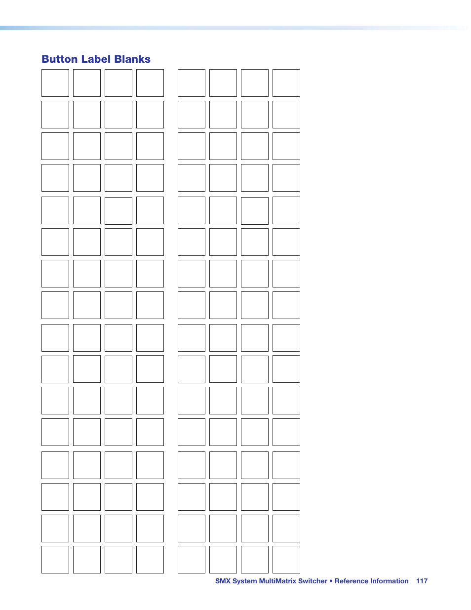 Button label blanks | Extron Electronics SMX System User Guide User Manual | Page 123 / 124