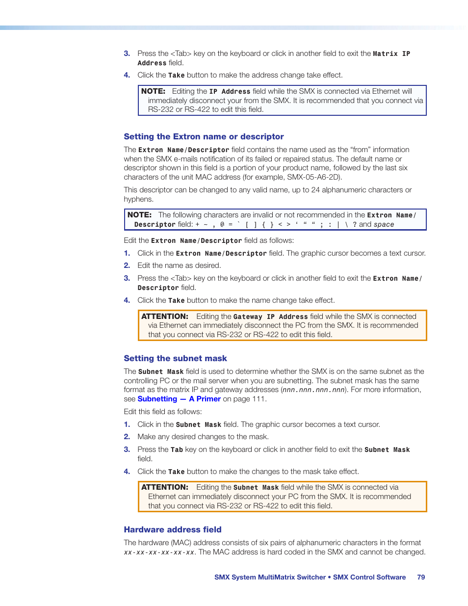 Extron Electronics SMX System User Guide User Manual | Page 85 / 124